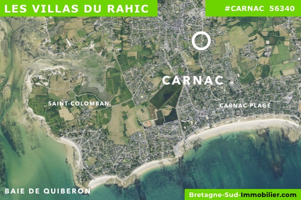 Localisation du programme neuf Les Villas du Rahic à Carnac (Morbihan 56340)